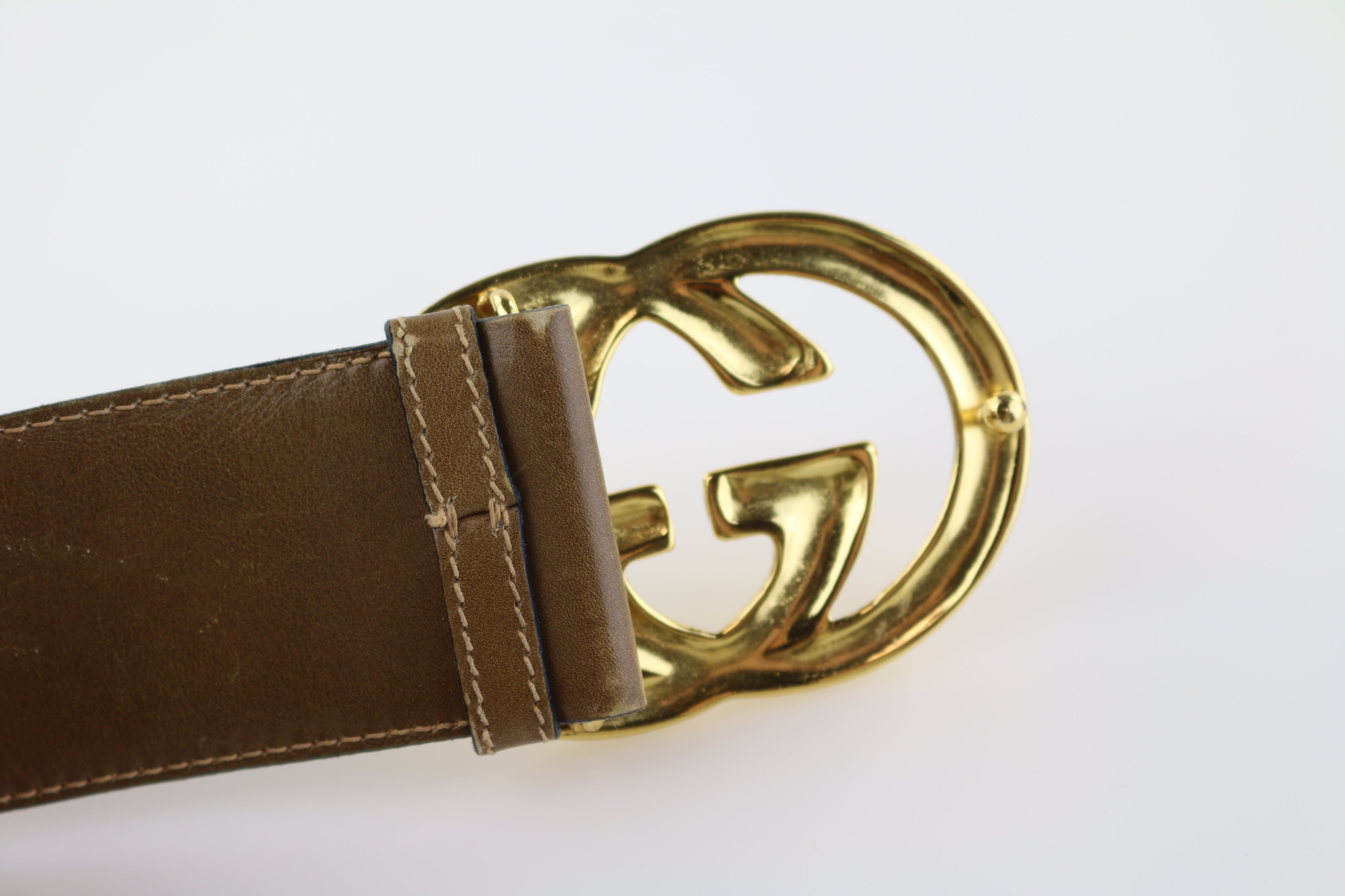 Brown Leather GG Belt 70