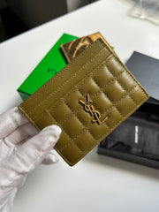Olive Drab Lambskin Cassandre Card Holder