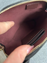 Black Caviar Top Handle Clutch on a Chain