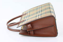 Title Two Vintage Check Canvas Tote