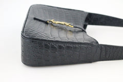 Black Croc Embossed Le 5 A 7