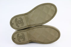 Dark Beige Rubber Rain Boots 40