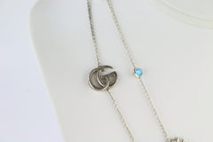 Sterling Silver Marmont Double G & Daisy Long Necklace