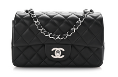 Black Lambskin Rectangular Mini