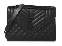 So Black Monogram Matelasse Medium Envelope Chain Bag
