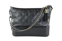 Black Calfskin Medium Gabrielle Hobo