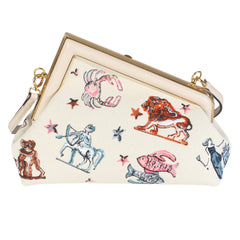 White Astrology Embroidered Canvas Small First