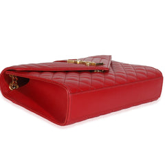 Red Monogram Matelasse Medium Envelope Chain Bag