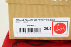 Patent Sunrise Pigalle Follies 100 Heels 36.5
