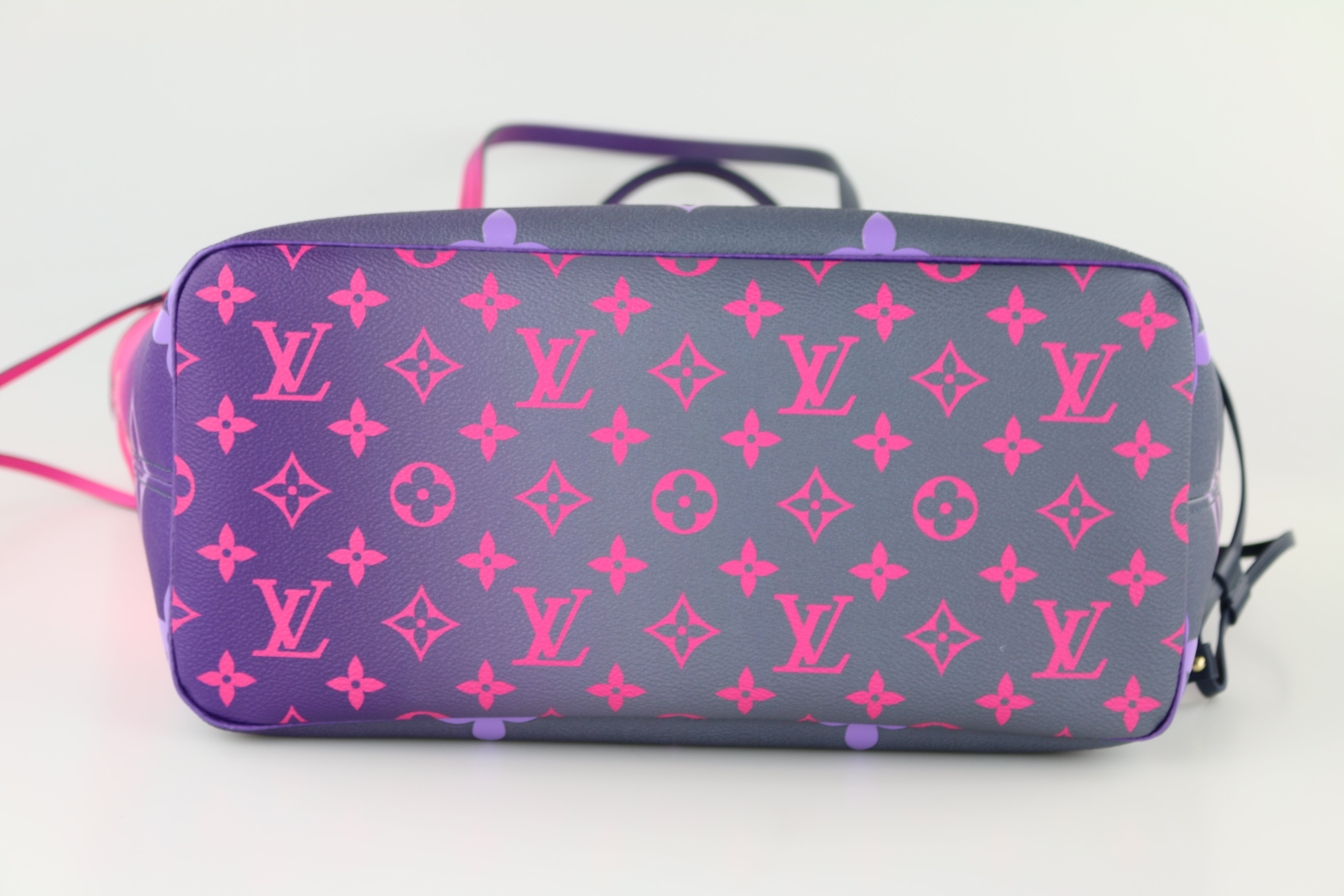 LOUIS VUITTON Monogram Giant Spring In The City Neverfull MM Midnight  Fuchsia 1129707