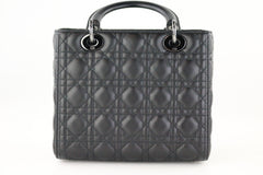 Black Lambskin Medium Lady Dior