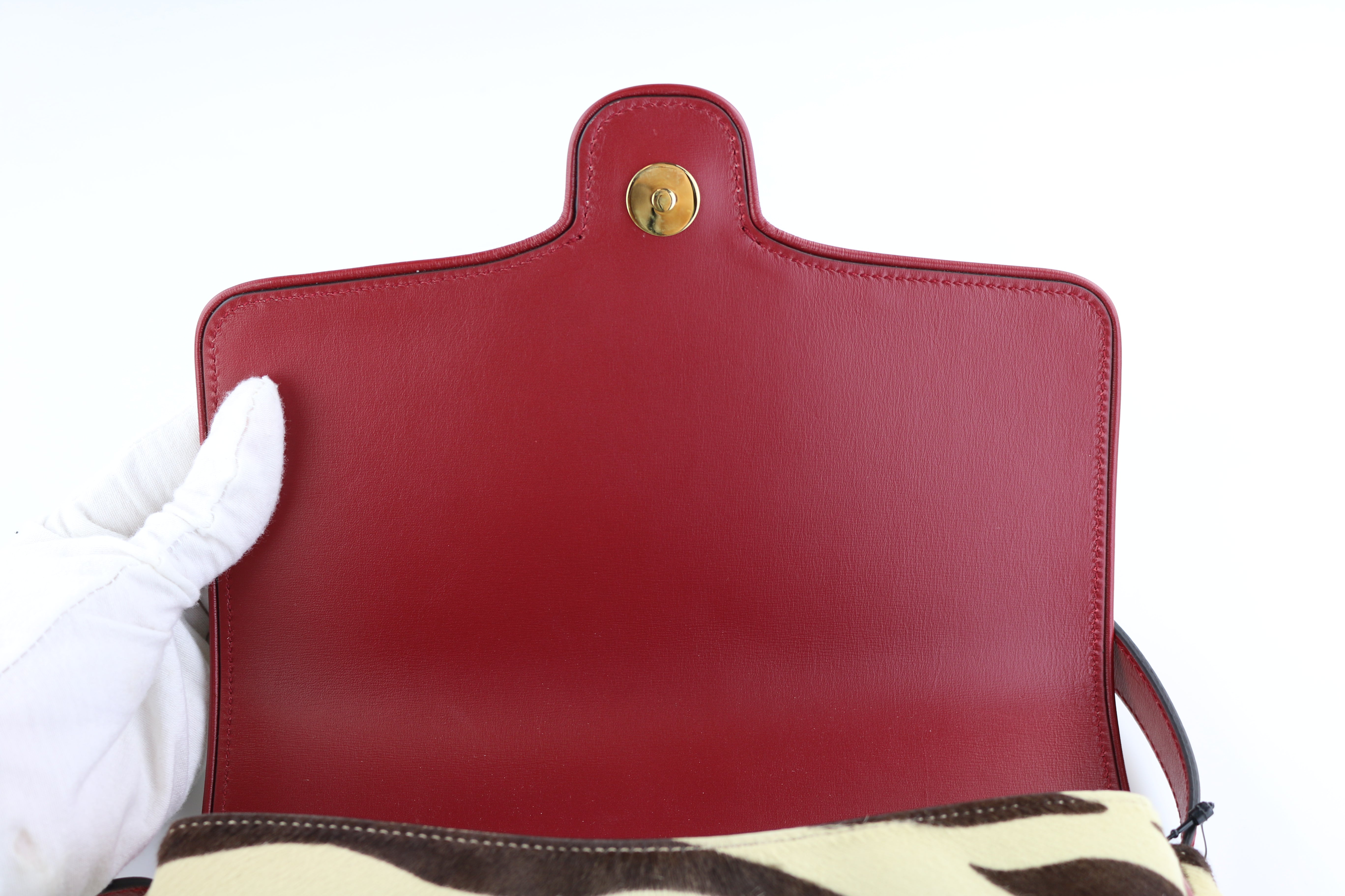 Gucci Red/Black Leather Medium Arli Crossbody Bag