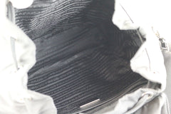 Black Re-Nylon Medium Backpack