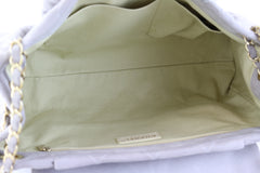 Grey Iridescent Calfskin Chic Accordion Flap