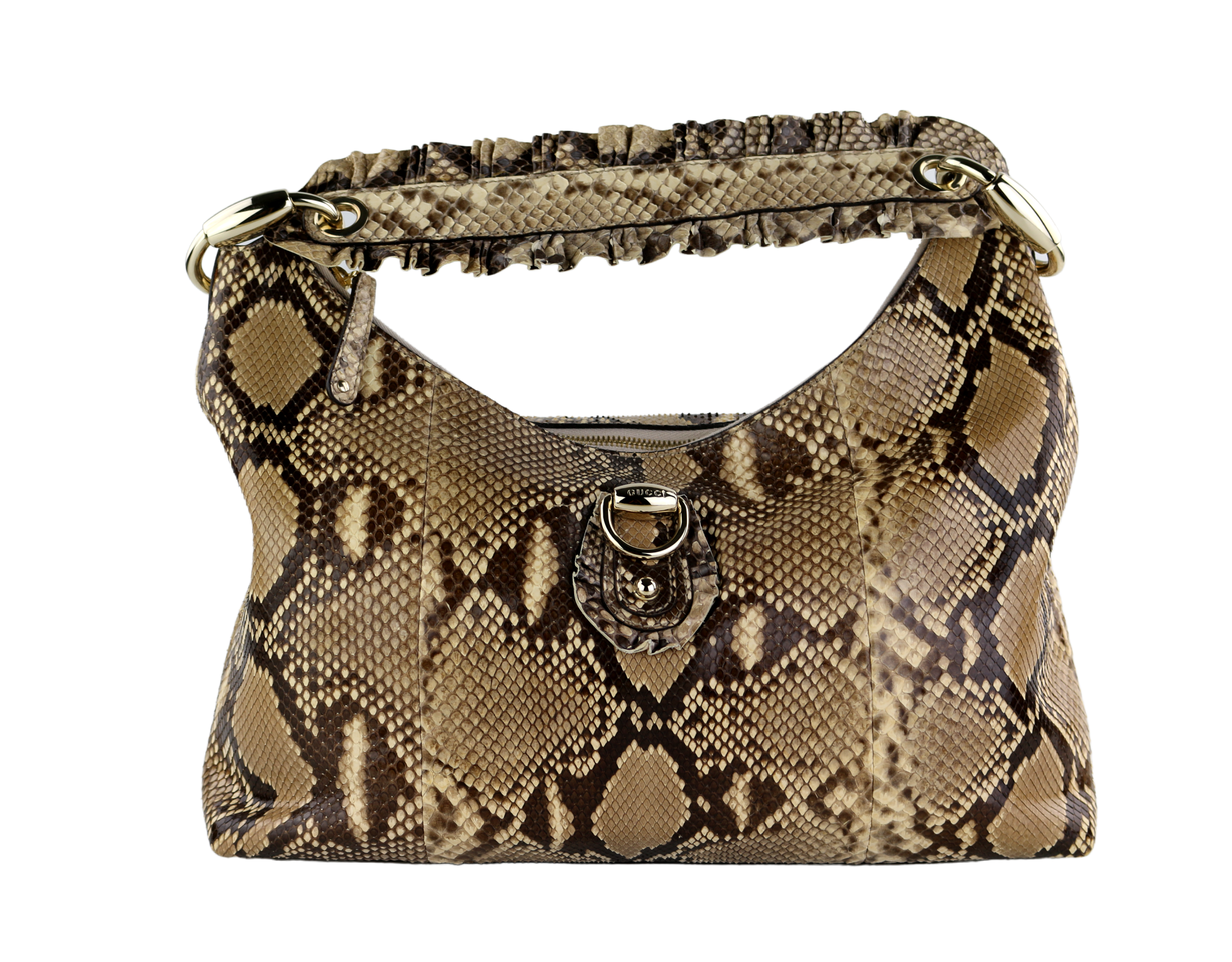 Sold at Auction: Gucci, GUCCI SABRINA NATURAL PYTHON LARGE HOBO BAG