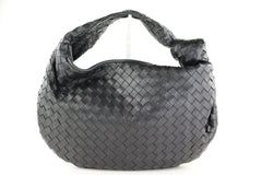 Black Small Intreccio Jodie Hobo