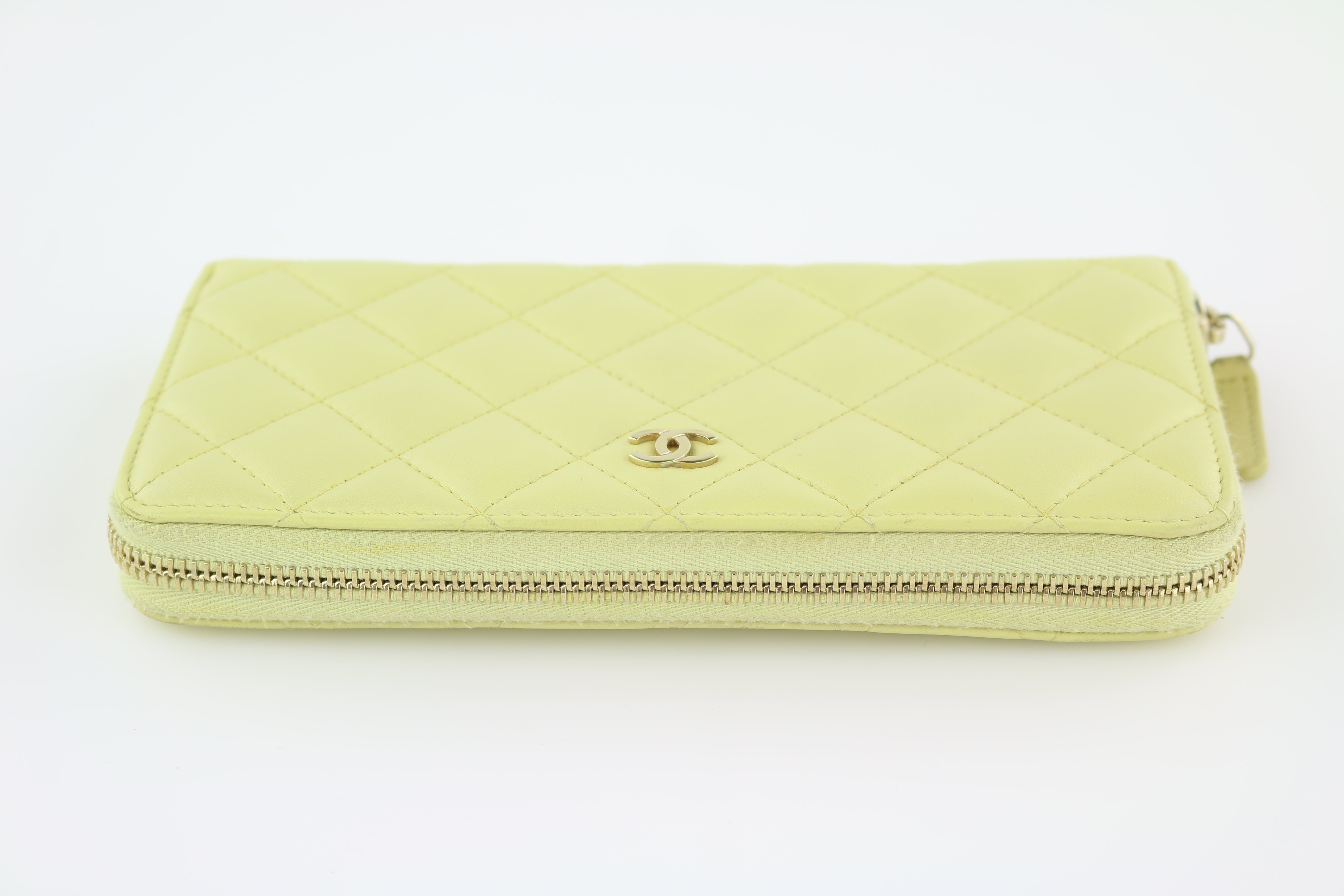 Chanel Croc Embossed Zip O Coin Purse Wallet