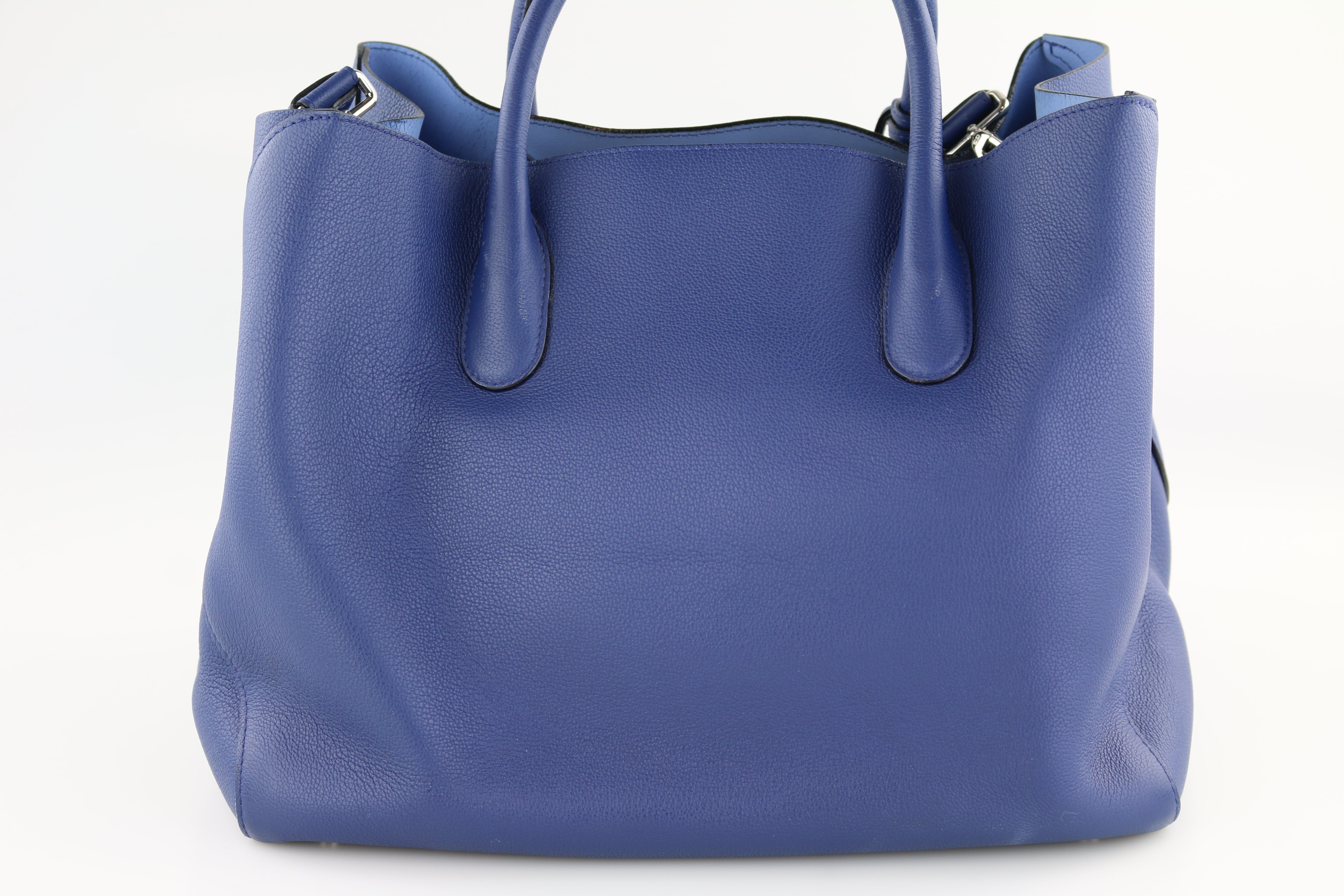 Blue Supple Large Open Bar Tote