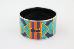Teal/Orange/Purple Extra Wide Bangle