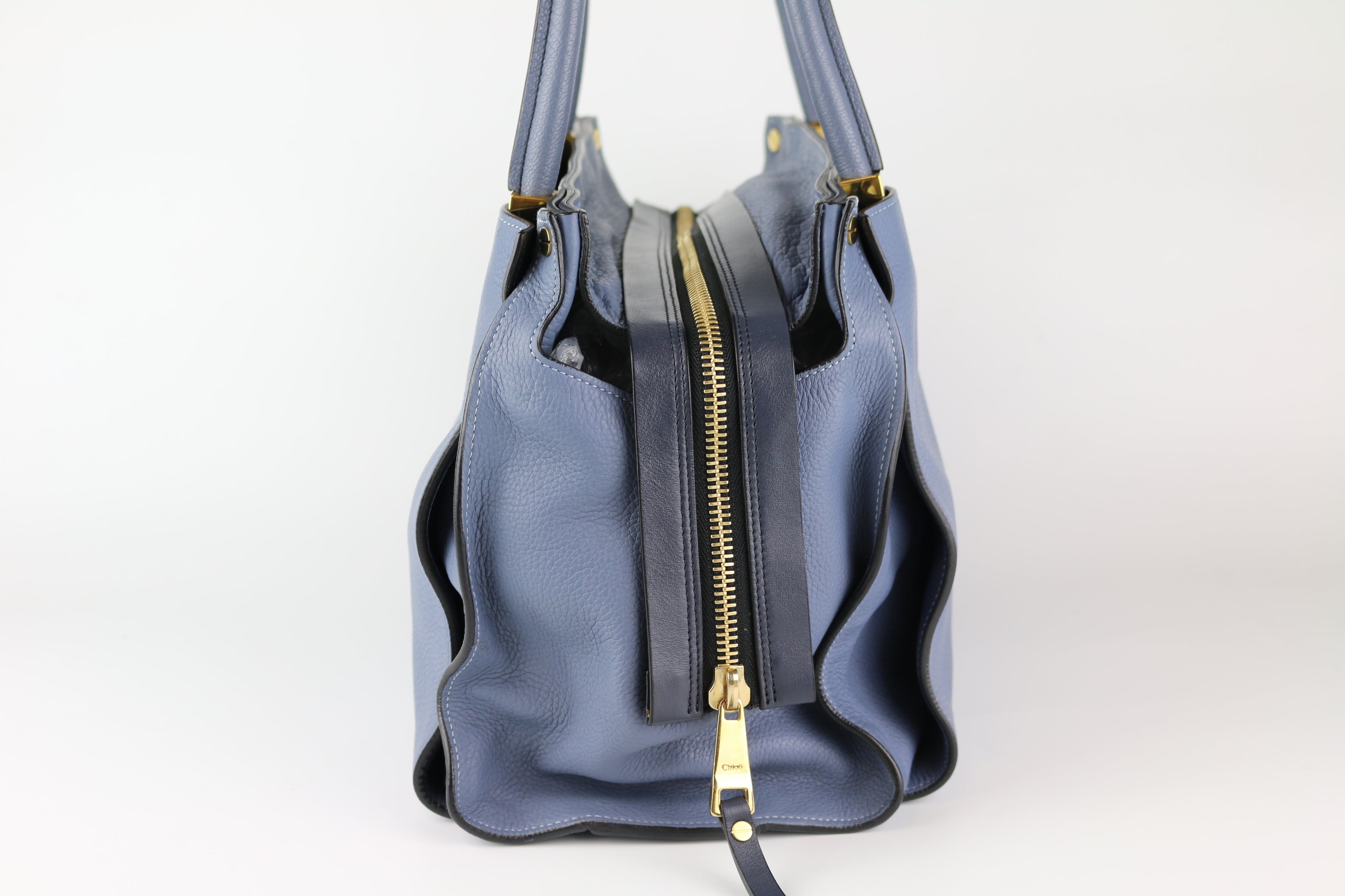 Blue Smooth Calfskin Dree Bag