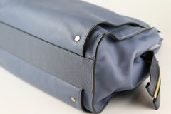 Blue Smooth Calfskin Dree Bag