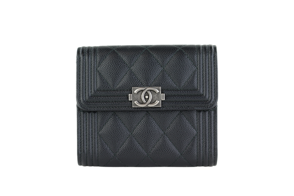 Chanel Pre Owned Black Caviar Leather Small Wallet - Mrs Vintage - Selling  Vintage Wedding Lace Dress / Gowns & Accessories from 1920s – 1990s. And  many One of a kind Treasures