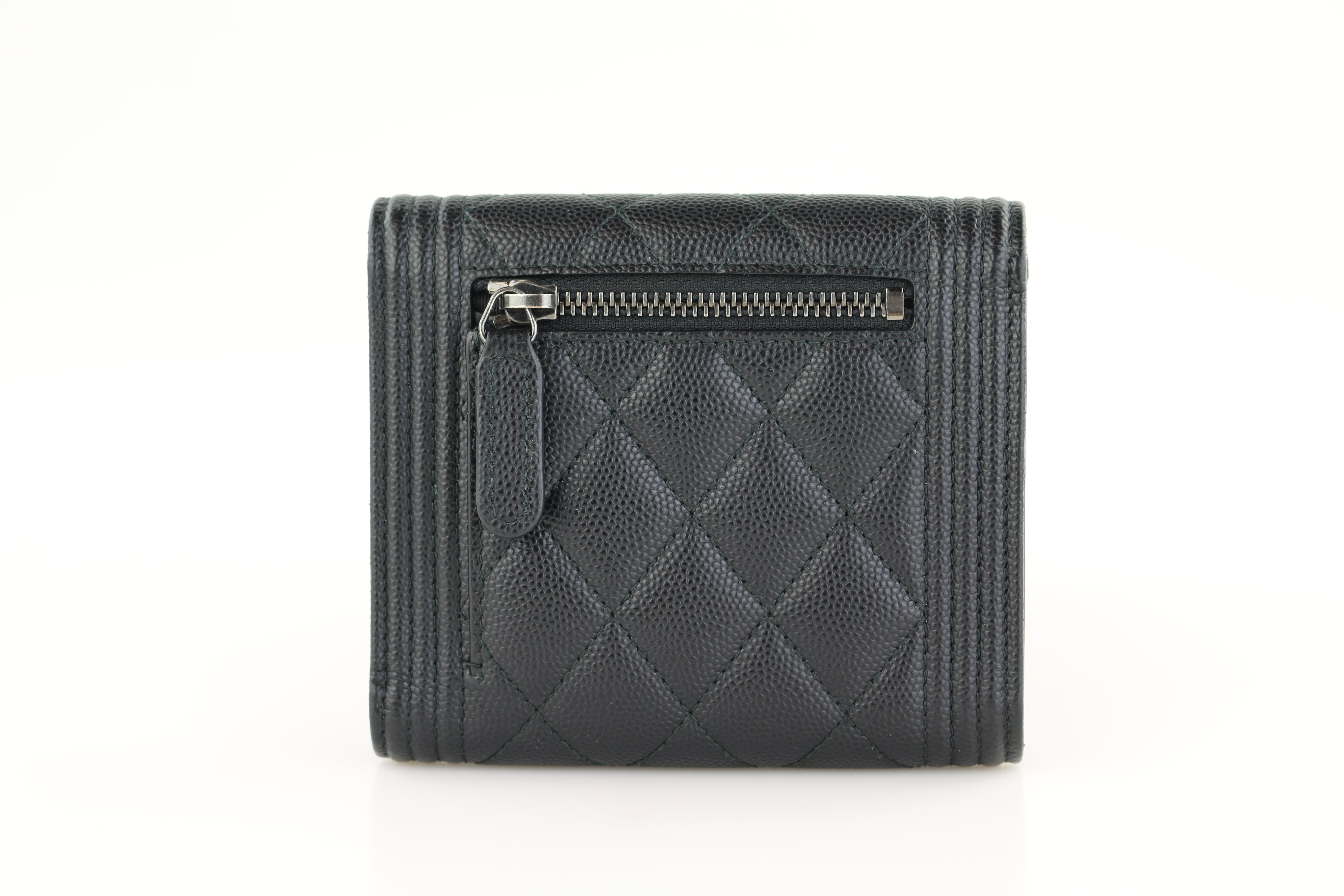 chanel black small wallet new
