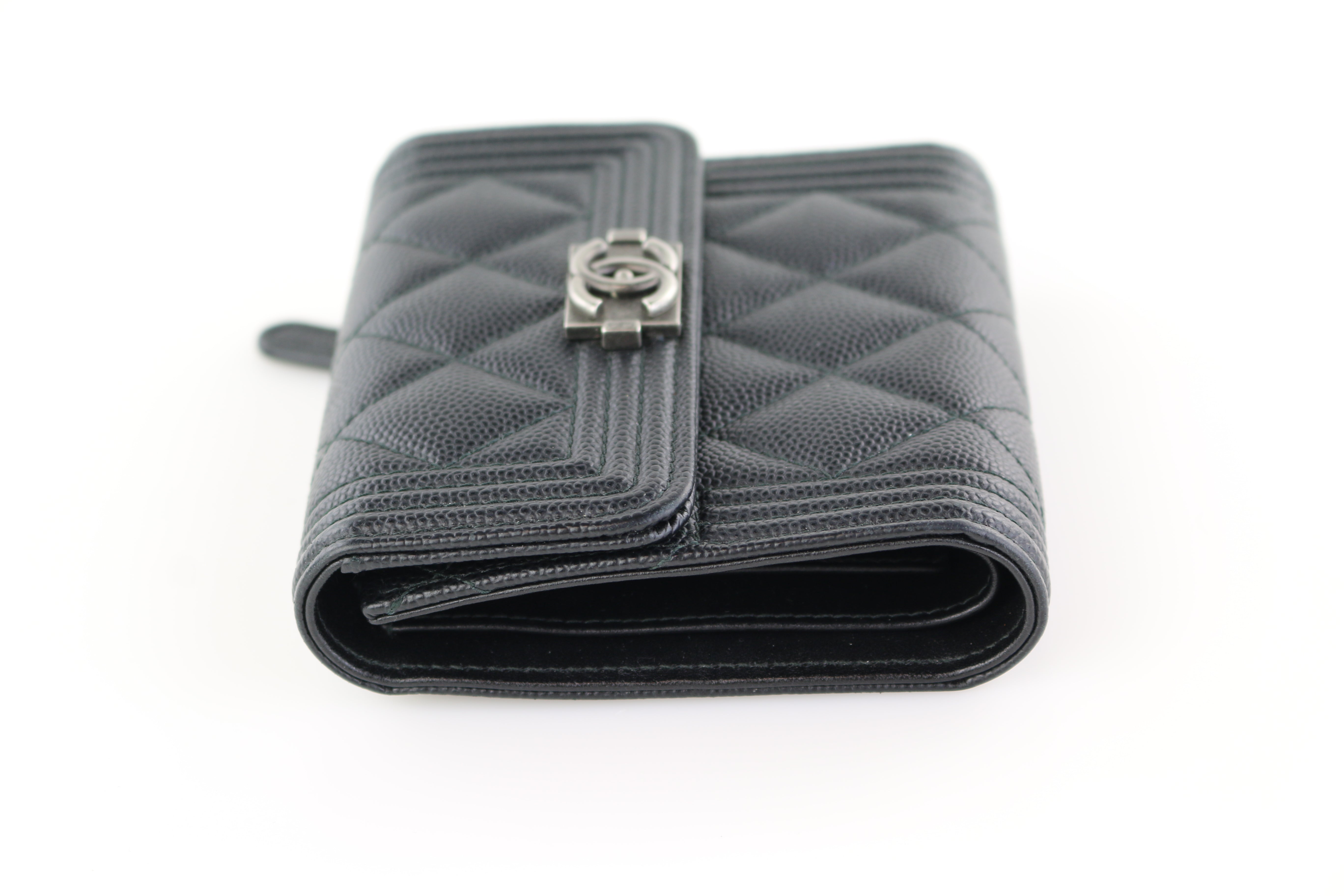 Chanel Leather Wallet In Black