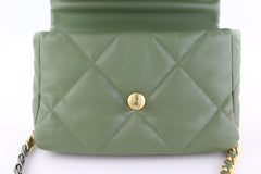 Olive Green Lambskin Small 19 Flap Bag