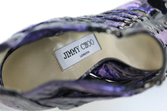 Purple Iridescent Ember Snakeskin Heels