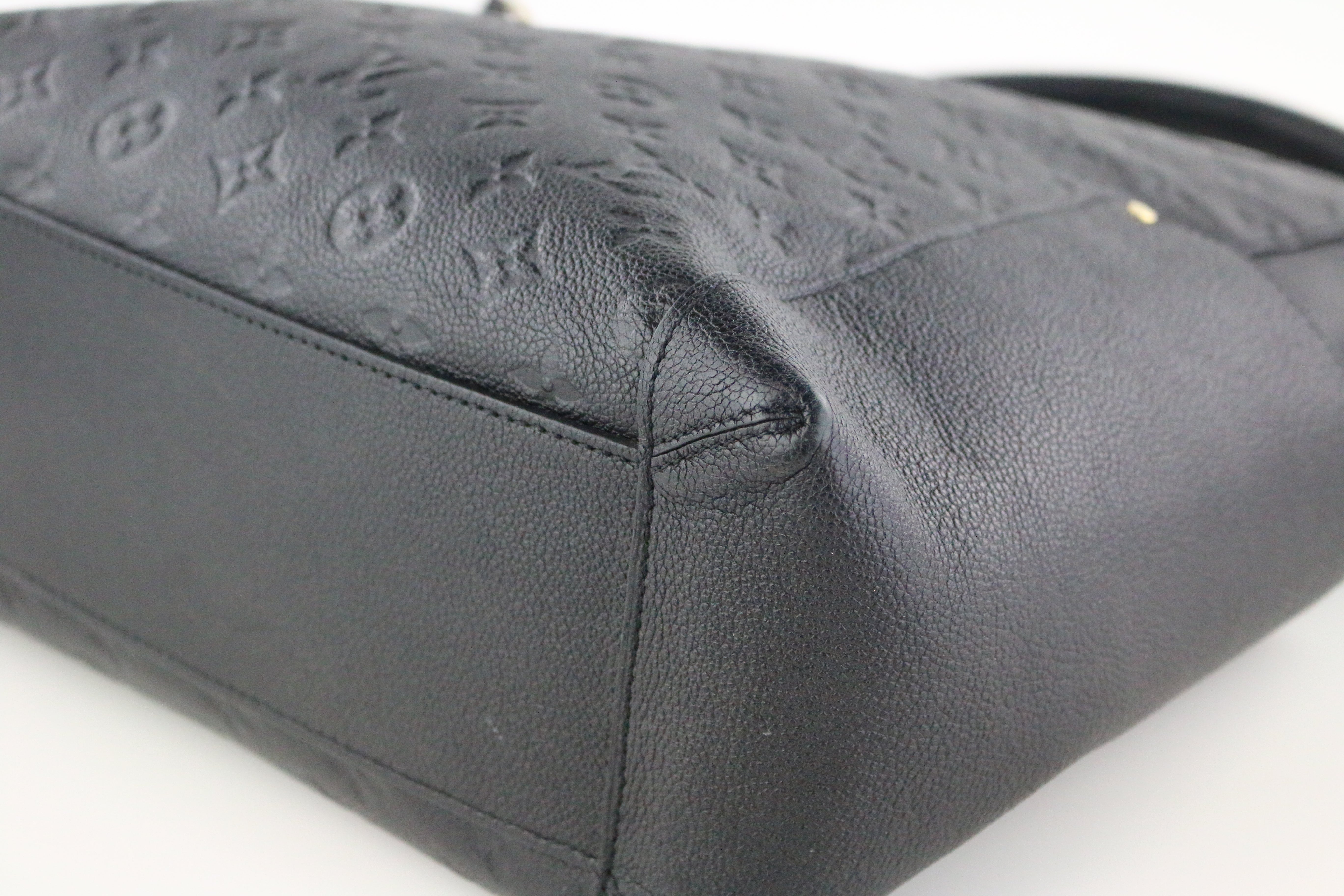 Louis Vuitton Bagatelle BB Hobo Empreinte Giant Monogram Flower Black Bag  &Charm
