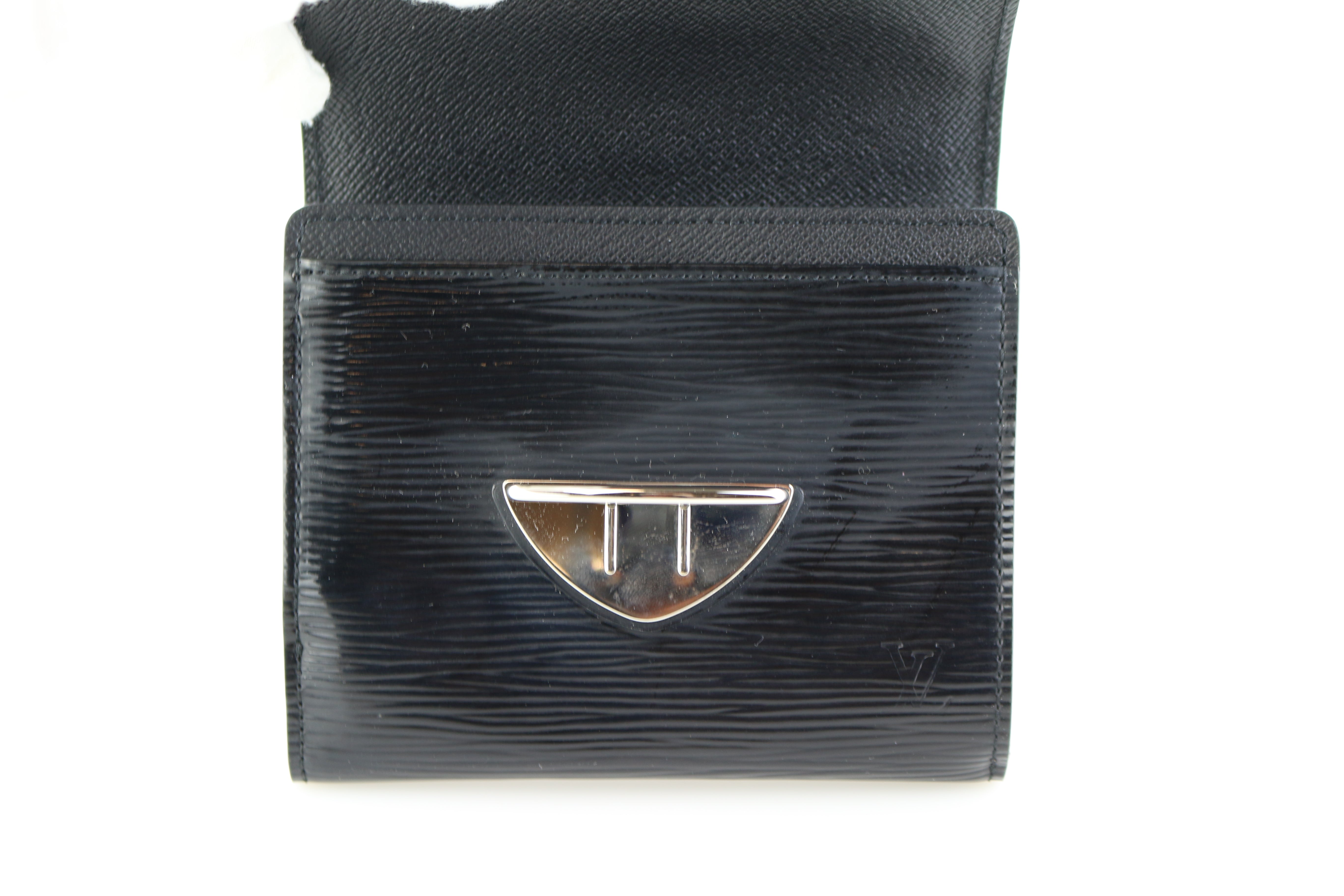 Authentic New Louis Vuitton Black Multicolor Medium Joey Wallet