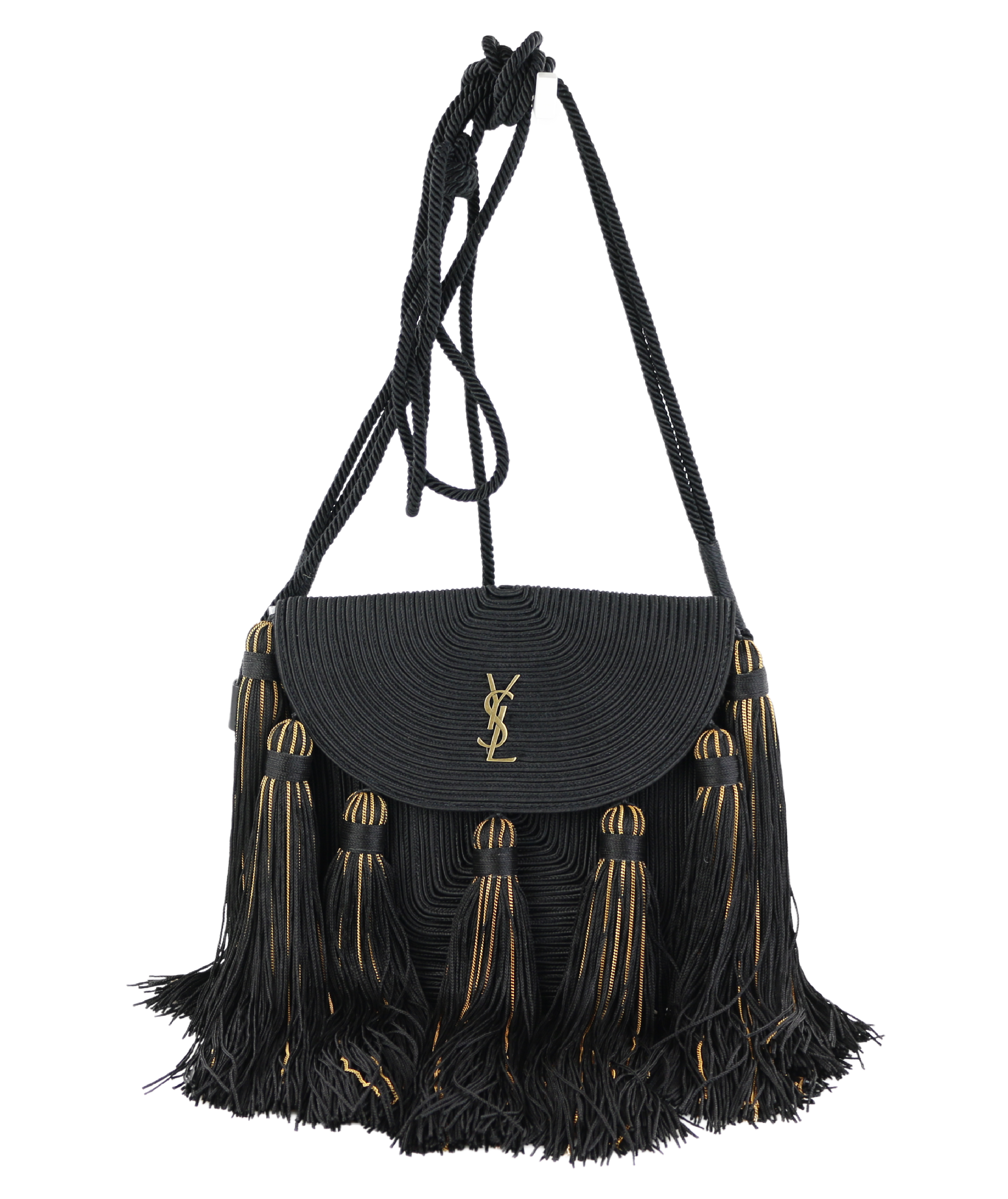 Black fringe crossbody purse hot sale