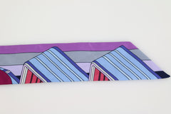 Buckle Print Blue/Purple/Pink Twilly