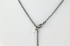 Ruthenium/Crystal CC Necklace