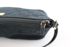 Black GG Nylon Wristlet
