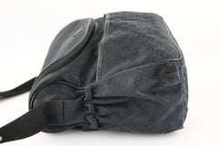 Black GG Canvas Diaper Bag