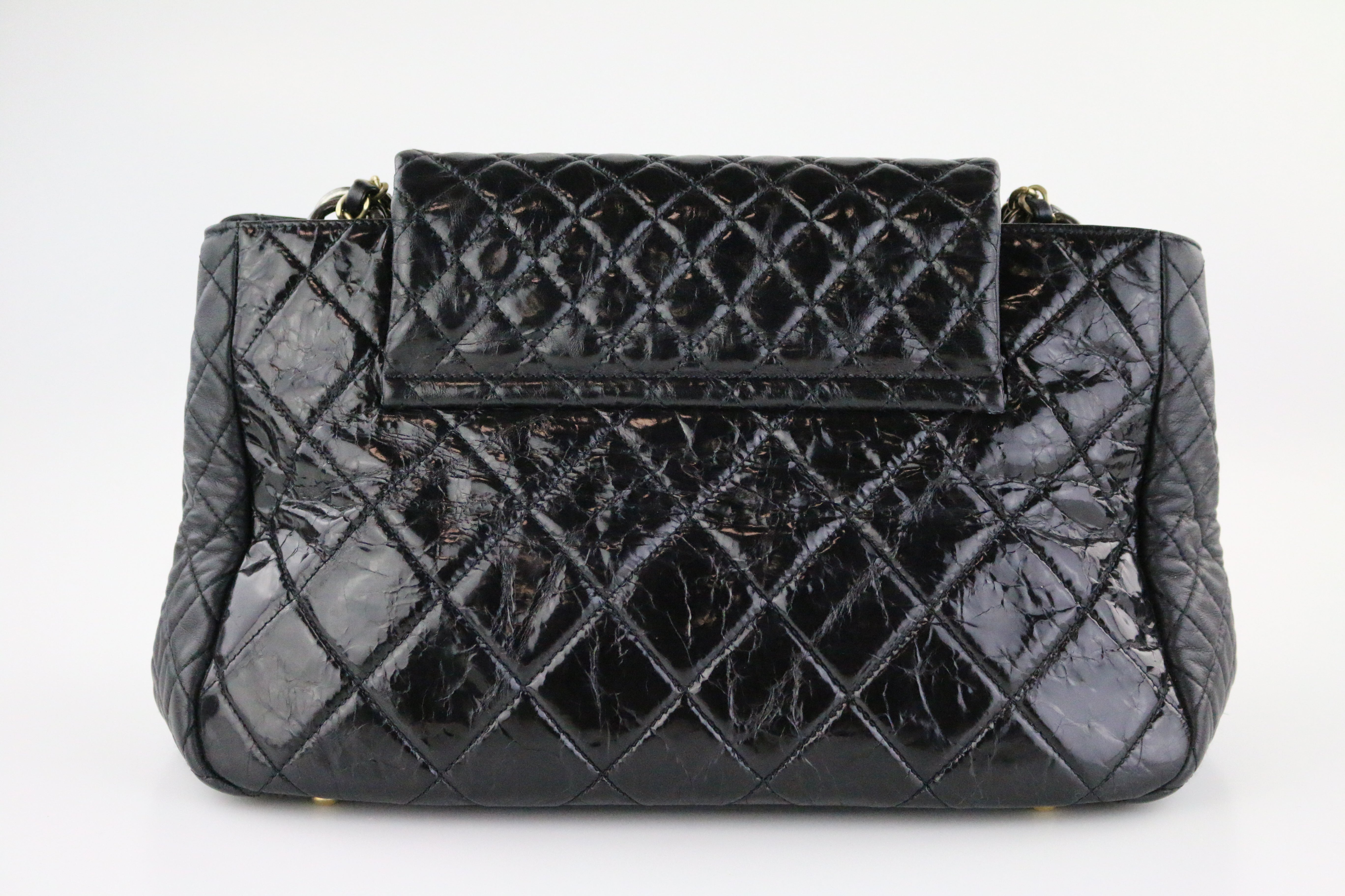 Chanel Reissue 2.55 Mademoiselle Lock Black Elephant Veins Leather